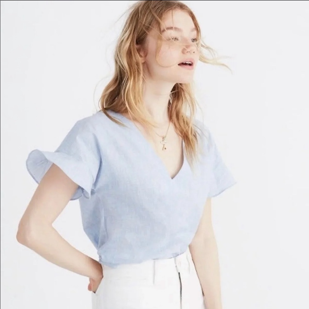 Madewell sundrift ruffle top